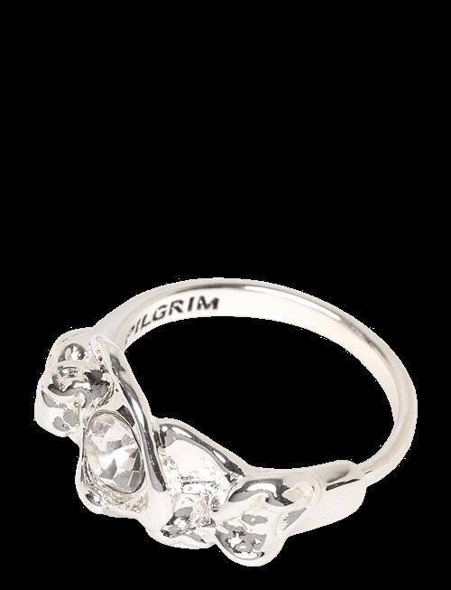 Pilgrim | Tina Organic Shape Crystal Ring Silver-Plated | ONE SIZE