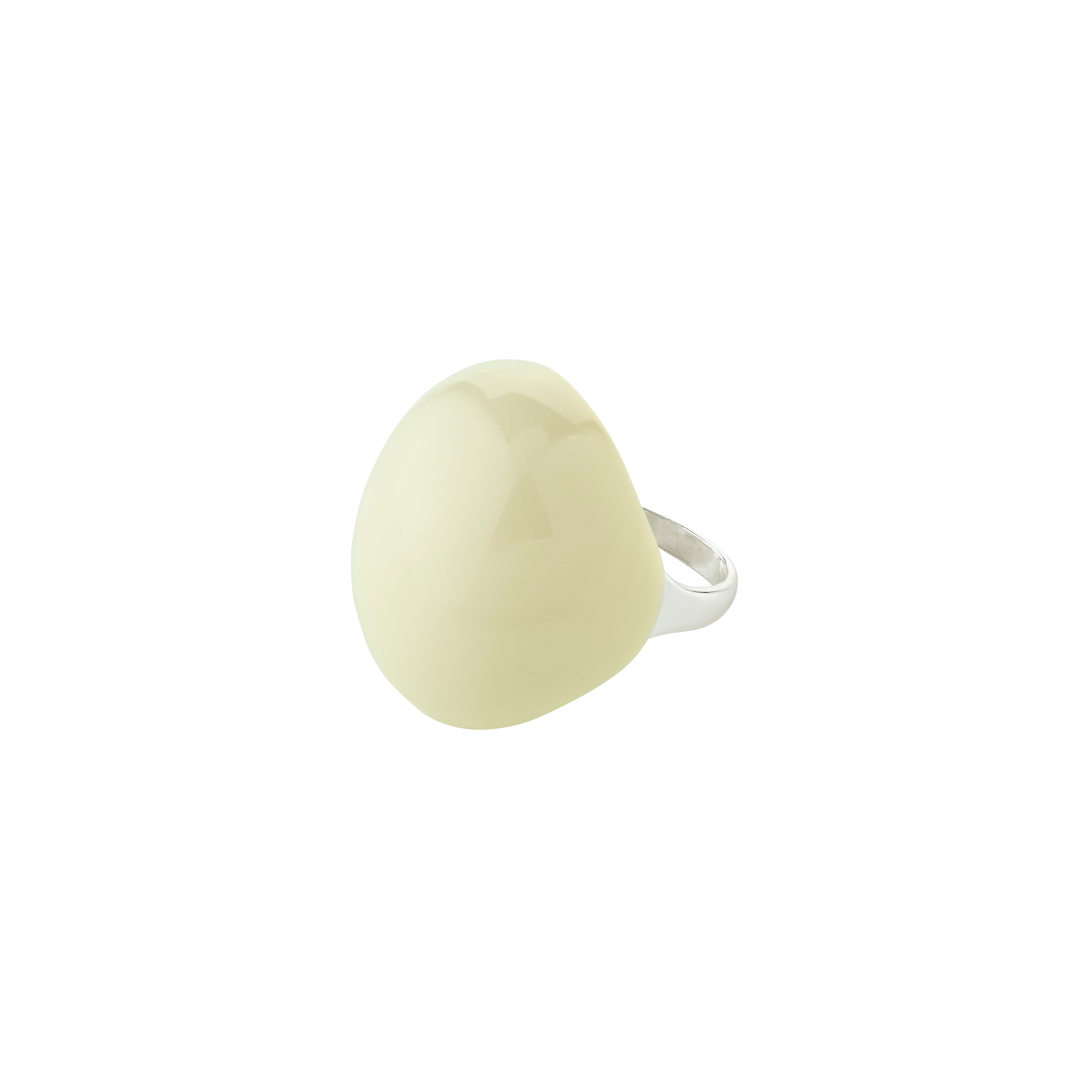 Pilgrim EVA MELOCHE X PILGRIM ring sølvbelagt/hvid