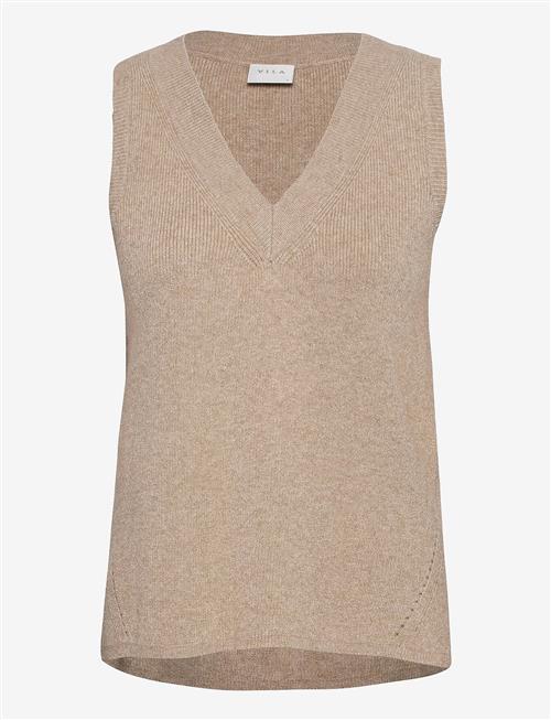 Vila | Viril Knit Rib V-Neck S/L Vest - Noos | S