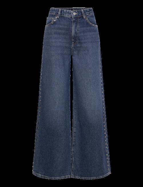 Mango | Wide Leg Studded Jeans | 42