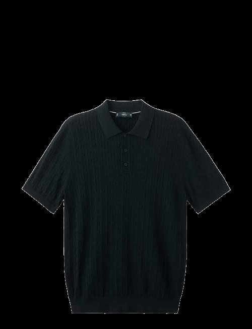 Mango | 100 Cotton Braided Knitted Polo Shirt | L