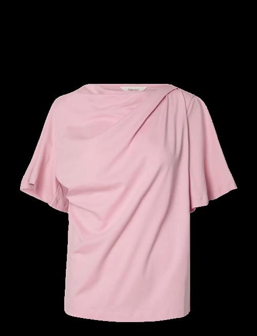 Selected | Slfoline Light Ss Draped Neck Tee Ex | L