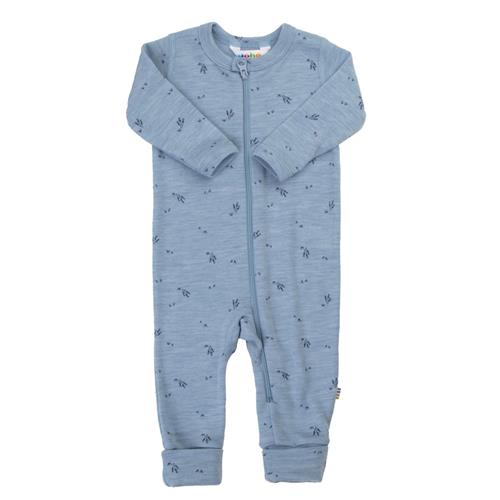 Joha Jumpsuit Med 2-i-1-fod Blue Melange  Blue Melange 80 cm  Blå  80 cm  Drenge