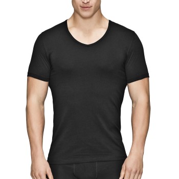 JBS of Denmark Organic Cotton V-neck T-shirt Sort økologisk bomuld Large Herre