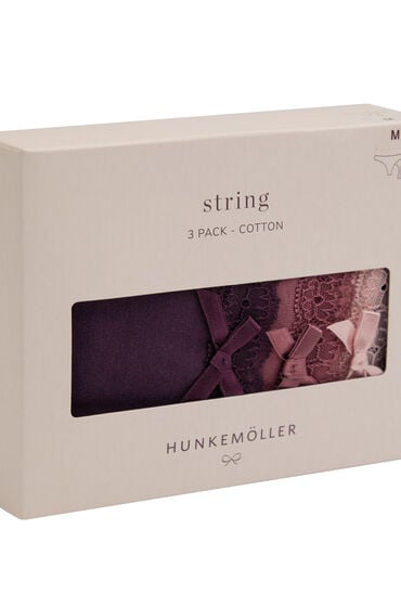 Hunkemöller Multipakning af Bomuldsstringtrusser Lilla