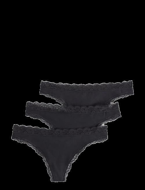 Lindex | 3-Pack Thongs In Cotton | XS