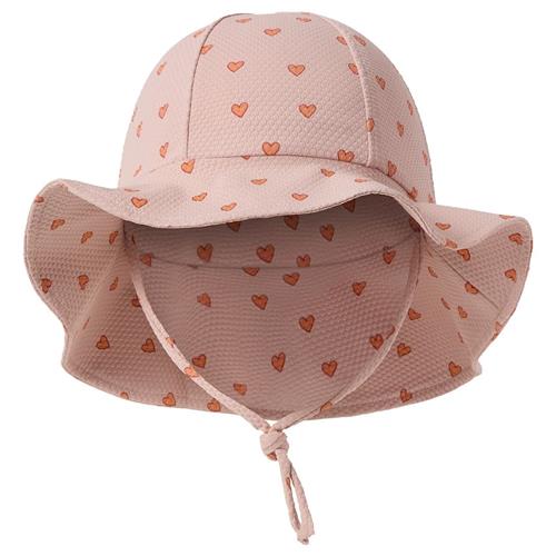 Buddy & Hope Mattis UV-solhat Apricot Hearts 48/50 cm  Lyserød Hjerter 48/50 cm  unisex
