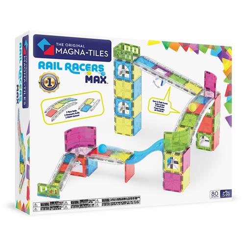 Magna-Tiles Magna-Tiles 80 Stk. Rail Racers Max  Multi One Size  Hvid  One Size 3+ Years unisex