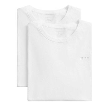 Gant 2P Basic Crew Neck T-Shirt Hvid bomuld Small Herre