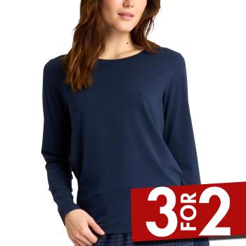 JBS of Denmark Bamboo Long Sleeve Top Marineblå Medium Dame