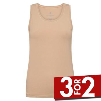 JBS of Denmark Bamboo Top Wide Straps Beige X-Small Dame