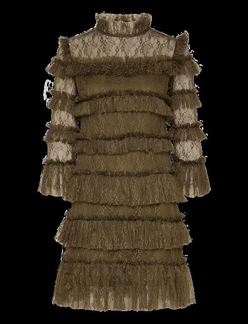 Malina | Carmine Frill Lace Mini Dress | M