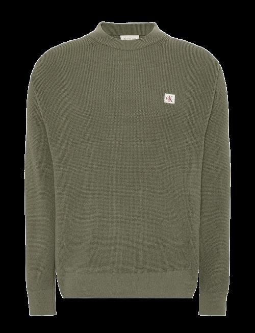 Calvin Klein Jeans | Ls Ez Cotton Waffle Crwnk Swtr 9 | S