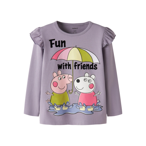 NAME IT Bluse Omba Gurli Gris Lavender Gray
