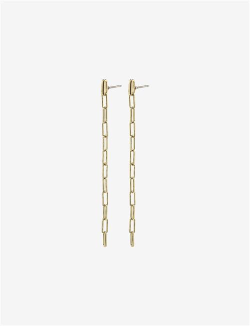 Pilgrim | Thilde Long Chain Earrings Gold-Plated | ONE SIZE