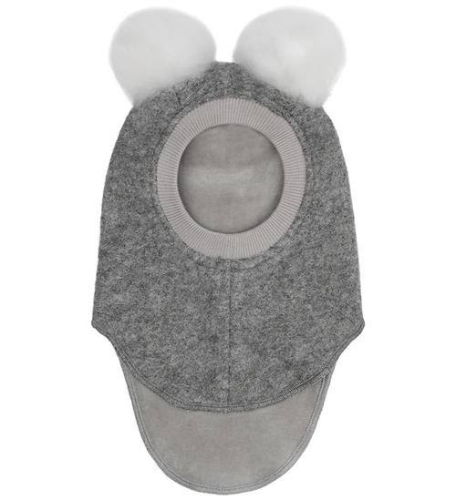 Huttelihut Elefanthue - Uld - 2-lags - Medium Grey Melange m. Kv