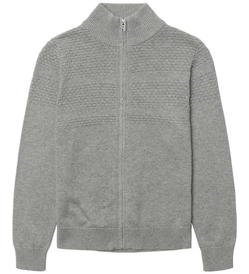Grunt Cardigan - Strik - GrLoke - Grey Melange