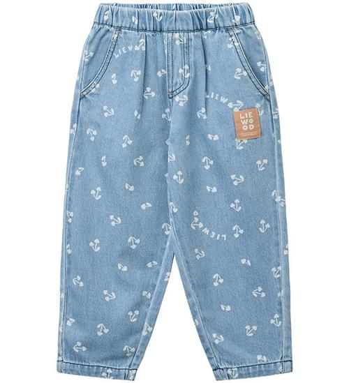 Liewood Jeans - Borris - Light Denim Printed - Cherry Heart Sand