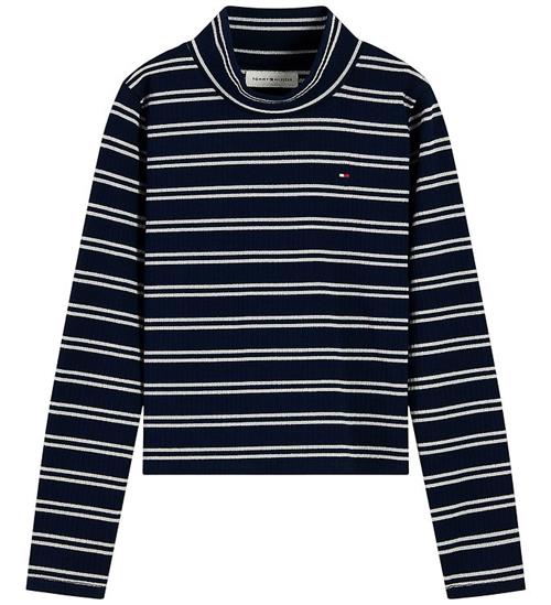 Tommy Hilfiger Bluse - Rib - Dark Blue Stripe