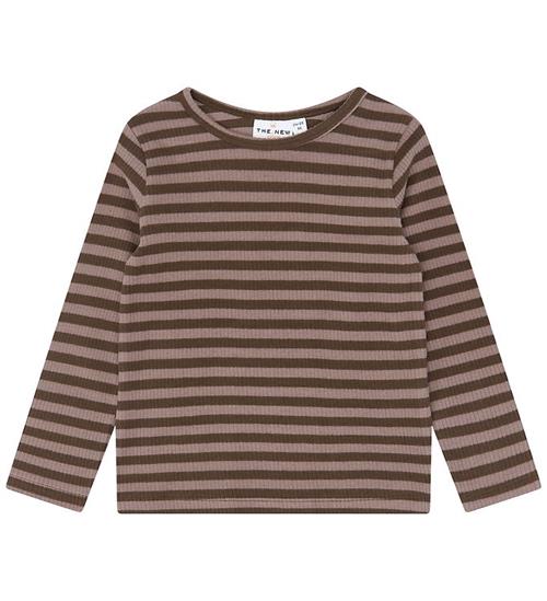 The New Siblings Bluse - Rib - TnstFro - Chestnut Striped
