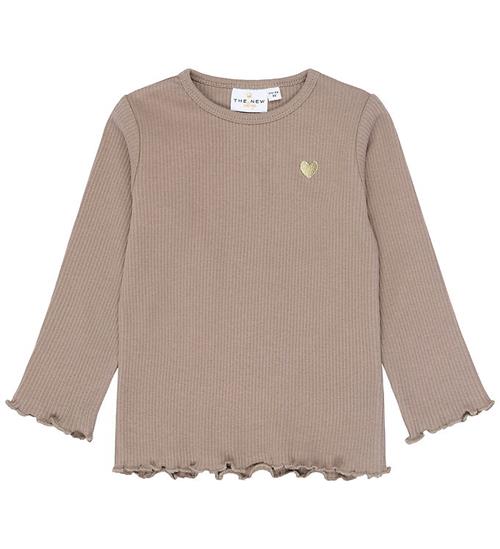 The New Siblings Bluse - Rib - TnstYania - Taupe Gray TN