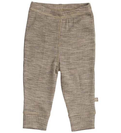 SmallStuff Leggings - Uld - Rib - Light Nature