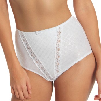 sassa Trusser Cotton Jacquard High-Waist Shaping Brief Hvid 48 Dame