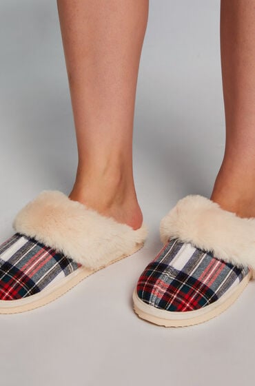 Hunkemöller Teddy Mule hjemmesko Hvid