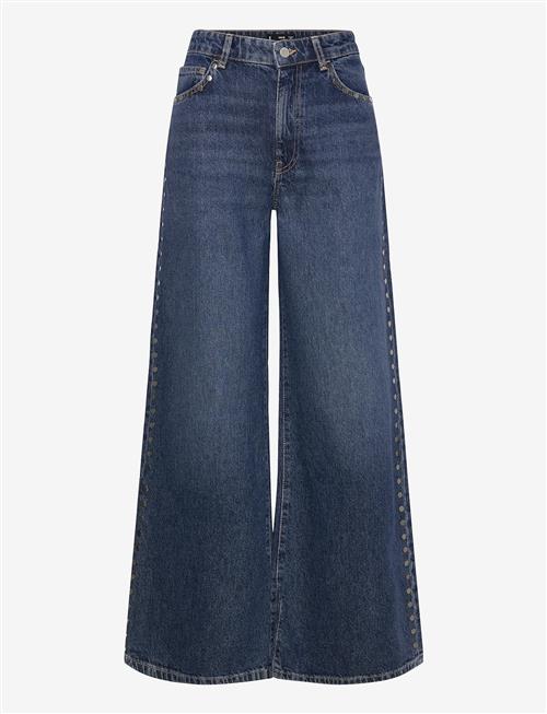 Mango | Wide Leg Studded Jeans | 34