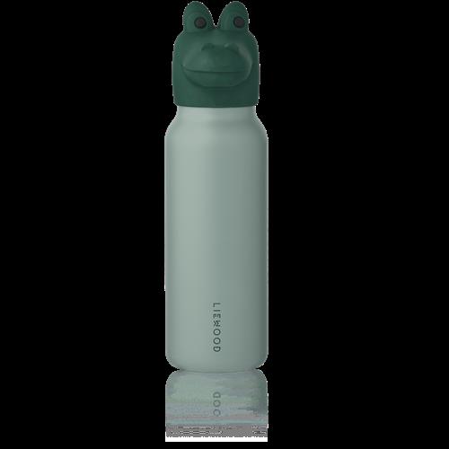 Liewood Falk Vandflaske Med Krokodille-låg, 350 Ml Peppermint / Garden Green  Water Bottle with Crocodile Lid 350 ml-OS  Grøn  One Size  unisex