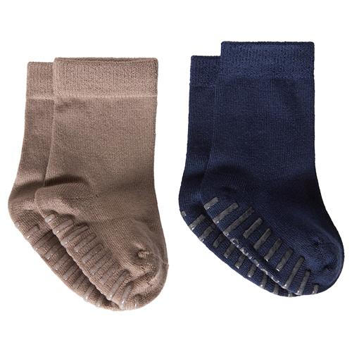 Kuling Wengen Wool Anti Slip Socks 2-p Light Brown/Navy Ligh Brown/Navy-25-27 EU Uld Brun  25-27 EU  unisex