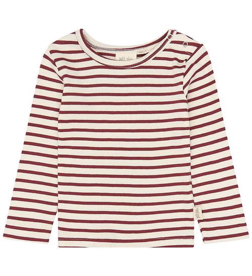 Petit Piao Bluse - Rib - Bomuld/Modal - PpSky - Syrah Striped