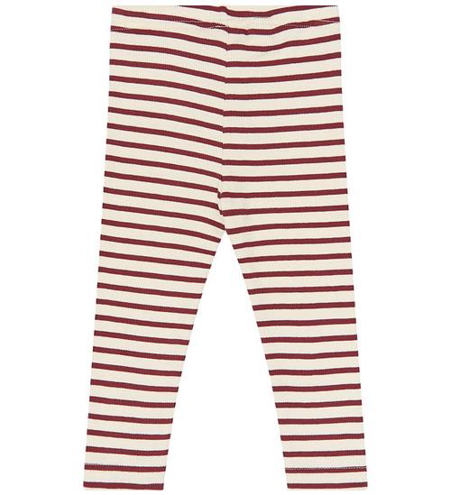 Petit Piao Leggings - Rib - Bomuld/Modal - PpSky - Syrah striped