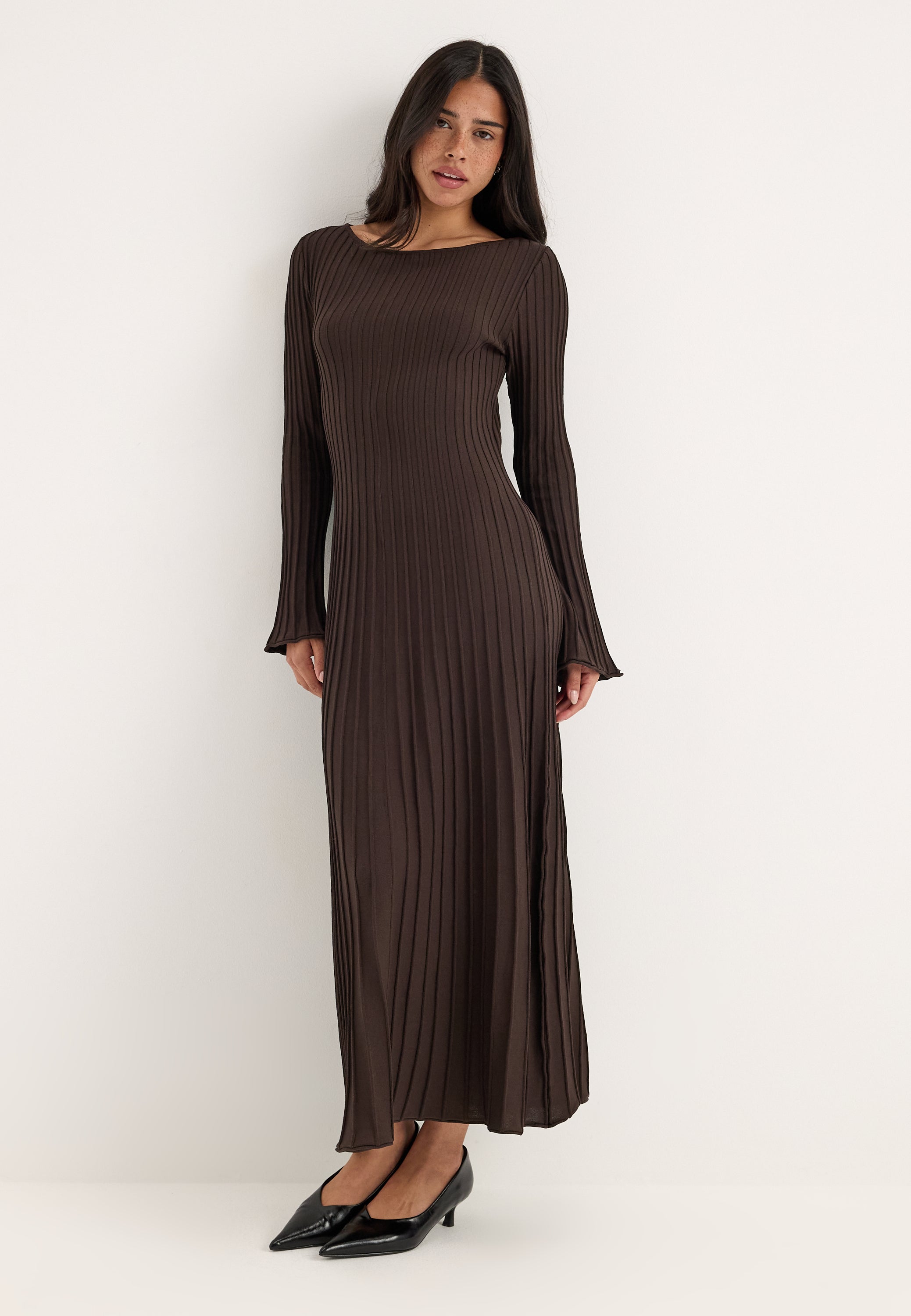 VERO MODA Vmalessandria Ls Boatneck Ankle Dress