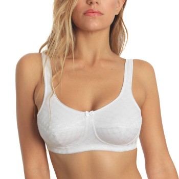 sassa BH Cotton Jacquard Soft Bra Hvid D 90 Dame