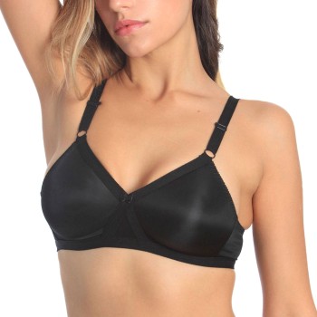 sassa BH Cross Back Soft Bra Sort polyester B 75 Dame