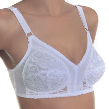 sassa BH Padded Soft Bra With Lace Hvid polyamid A 105 Dame