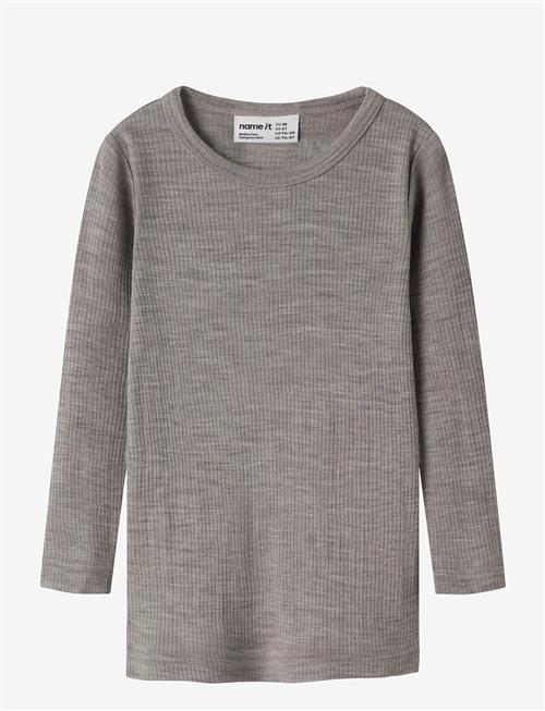 name it | Nmnwax Wool Rib Ls Top Noos | 116