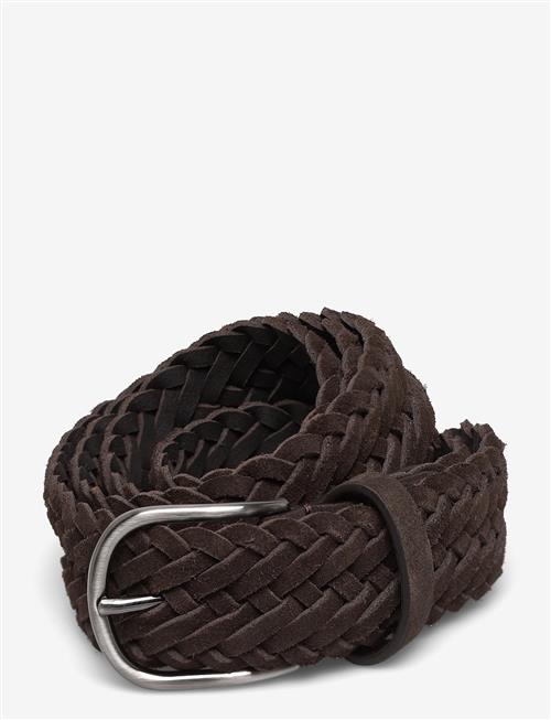 Anderson's | Suede Woven Belt Dark Brown - 3,5 | 110