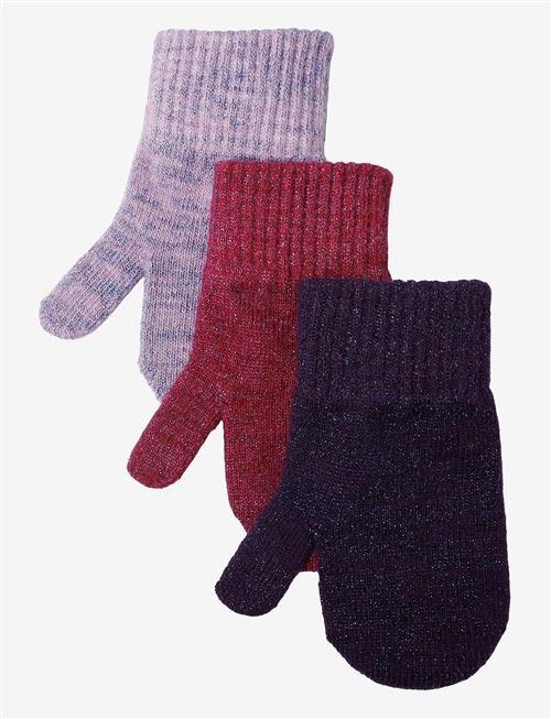 mikk-line | Magic Mittens 3 Pack W. Lurex | 2-4Y