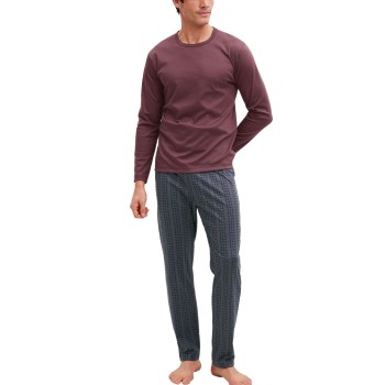 Calida Relax Streamline Long Pyjama Rød/Grå bomuld Large Herre