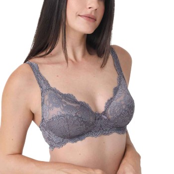 sassa BH Classic Lace Soft Bra Grå polyamid B 90 Dame