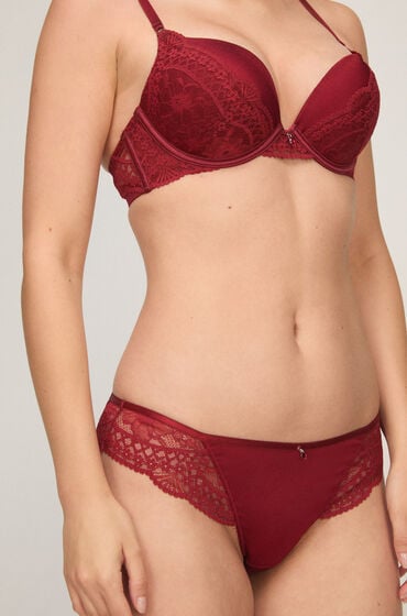 Hunkemöller Brazilian-trusse med høj benudskæring Tosca Rød