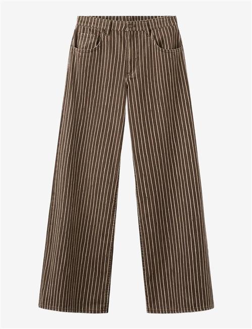 Mango | Wide Leg Striped Jeans | 44