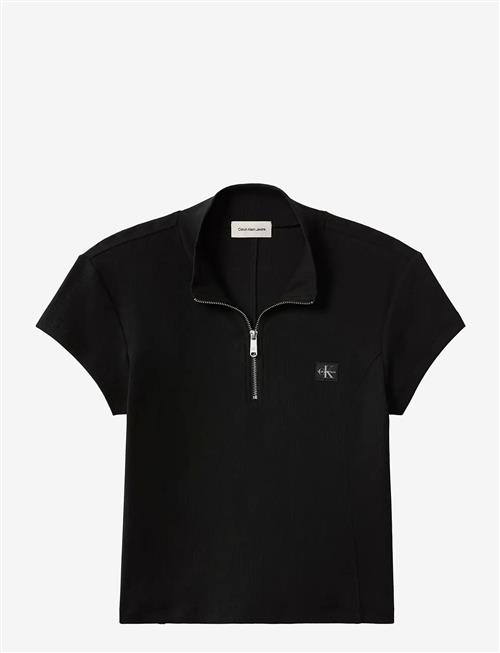 Calvin Klein Jeans | Ss Woven Label 2X2 Baby Rib Zip | M