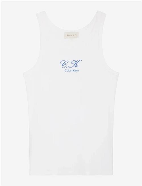 Calvin Klein Jeans | Sl Contour Rib Logo Initial Tank | S