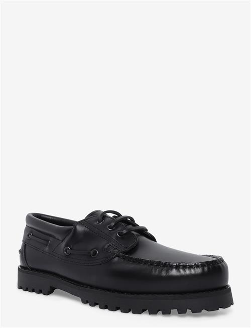 Garment Project | Ollie Boat Shoe - Black Leather | 43