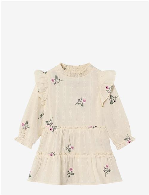 Fliink | Dobby Ls Rose Embr Dress | 98