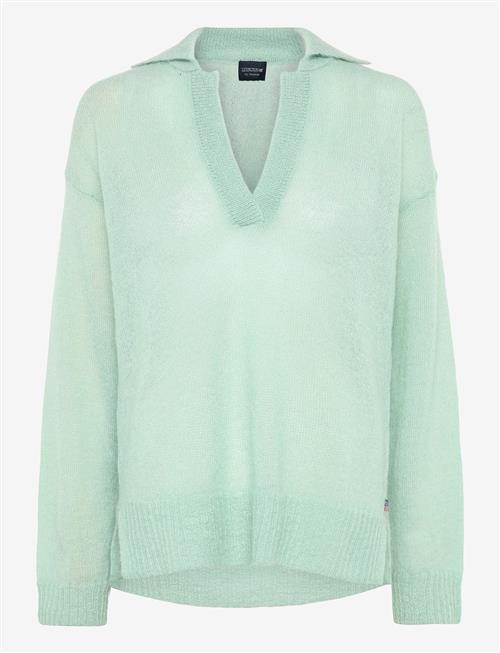 Lexington Clothing | Peyton Mohair Blend Knitted Polo Sweater | L