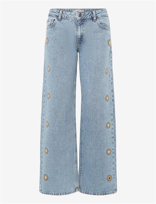 Mango | Embroidered Straight-Leg Jeans | 42